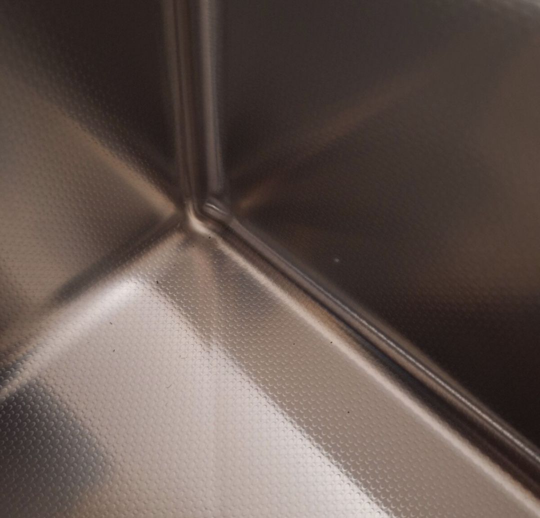 Düzbucaqlı çanaq, Boz rəng — Mətbəx lavabolarında, Bakı (12)