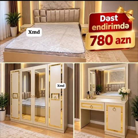 Yataq otağı mebel dəsti Tərkibi: - Yumşaq başlıqlı ikinəfərlik — Товары