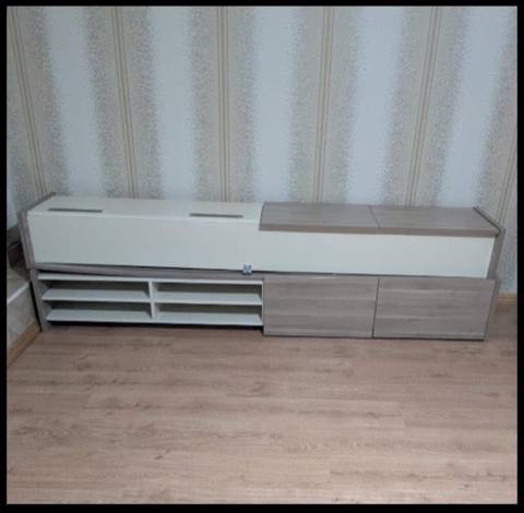 TV altı tumbası / media konsolu - Material: laminat/MDF qarışığı — 180 ₼ · Мехдиабад · Televizor altlıqları və standlar TV altı tumbası / media konsolu - Material: laminat/MDF qarışığı — Мехдиабад