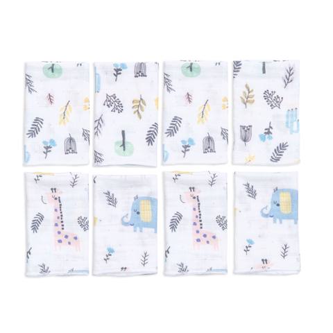 Salfet dəsti Funnababy Safari, muslin, yaşıl, 30x30 sm, 8 əd — Bakı