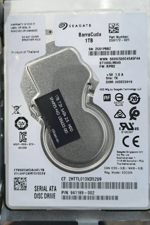 Islenmisdi 7 eded healti 100% Seagate BarraCuda 1TB 2.5" HDD - Model — 65 ₼ · Sumqayıt · Sabit diskləri Islenmisdi 7 eded healti 100% Seagate BarraCuda 1TB 2.5" HDD - Model — Sumqayıt