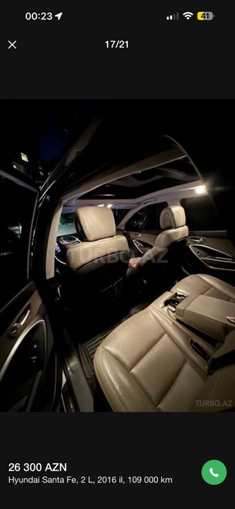 Hyundai Santa Fe: 2 l 2016 il Krossover — Баку