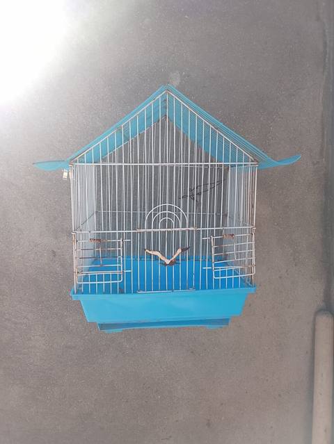 Quş qəfəsi – dam formalı, mavi rəngdə - Material: metal çubuqlu — 10 ₼ · Bakı · Qəfəslər Quş qəfəsi – dam formalı, mavi rəngdə - Material: metal çubuqlu — Bakı