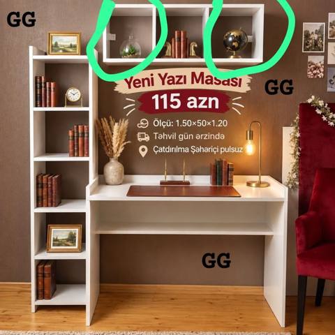 Düz masa, Stulsuz, Polkalı, Siyirməsiz, DSP — 115 ₼ · Баку · Kompüter masaları və kresloları Düz masa, Stulsuz, Polkalı, Siyirməsiz, DSP — Баку