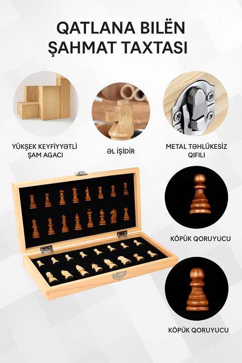 Şahmat taxta, 34.5x18 sm — Ürünler