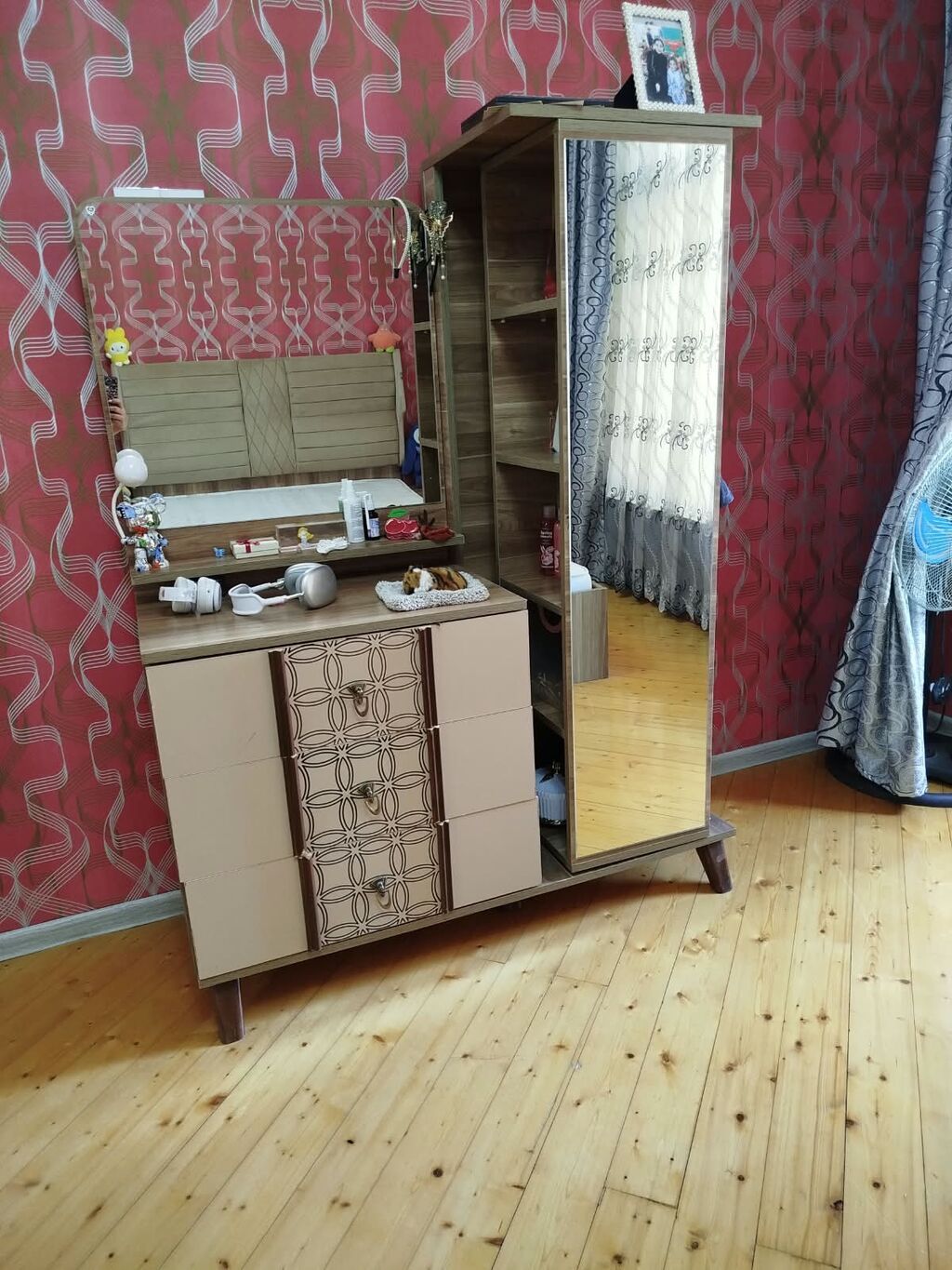 İkinəfərlik çarpayı, Dolab, Termo, 2 tumba, İşlənmiş — Yataq otağı mobilya dəstləri, Astara (2)