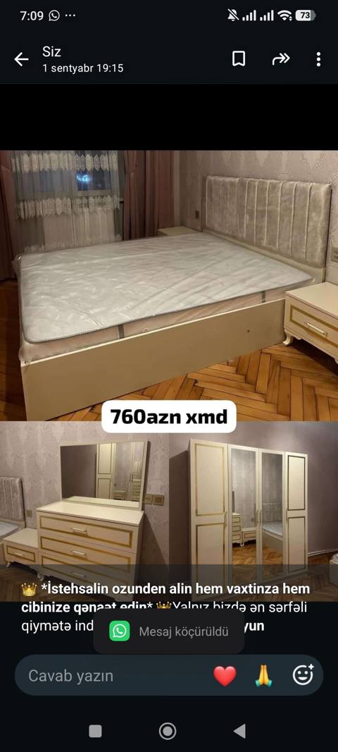 İstehsalin ozunden alin hem vaxtinza hem cibinize qənaət edin — Yotoqxona mebeli