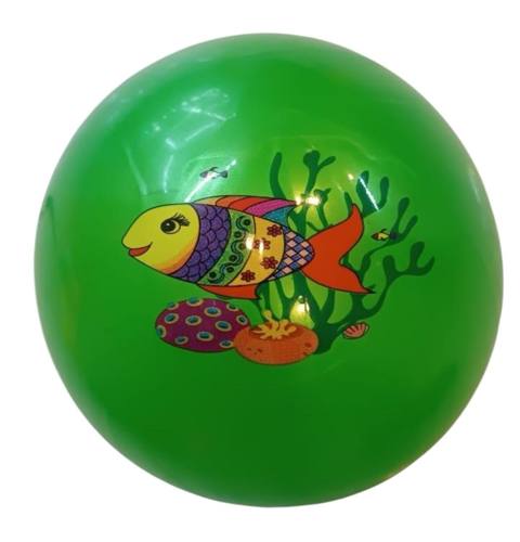 Şişmə top 016612B balıq print ilə, yaşıl — Bakı