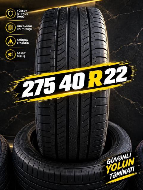 Avtomobil şini – ölçü: 275/40 R22 Xüsusiyyətlər: - Yüksək istifadə — 200 ₼ · Aghdash · Şinlər Avtomobil şini – ölçü: 275/40 R22 Xüsusiyyətlər: - Yüksək istifadə — Aghdash