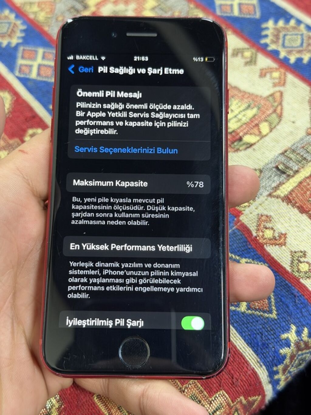 IPhone SE 2020, Qırmızı, Barmaq izi — Apple iPhone, Gəncə (3)