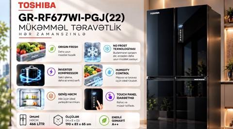 Toshiba GR-RF677WI-PGJ(22) dörd qapılı soyuducu - Mükəmməl təravət — 1 720 ₼ · Баку · Soyuducular Toshiba GR-RF677WI-PGJ(22) dörd qapılı soyuducu - Mükəmməl təravət — Баку