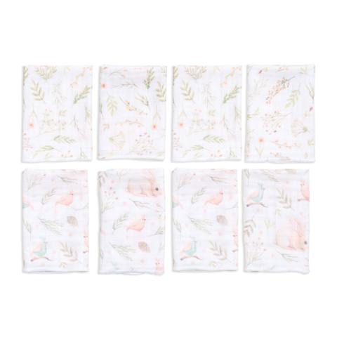 Salfet dəsti Funnababy Garden, muslin, yaşıl, 30x30 sm, 8 əd — Bakı