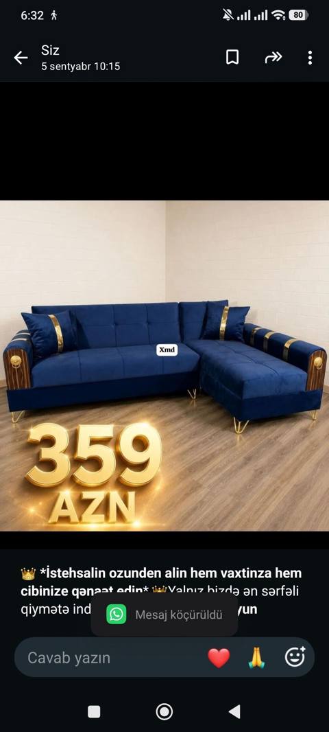 İstehsalin ozunden alin hem vaxtinza hem cibinize qənaət edin — 359 ₼ · Bakı · Divanlər İstehsalin ozunden alin hem vaxtinza hem cibinize qənaət edin — Bakı
