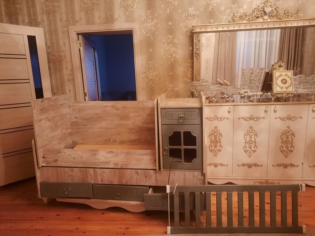 Uşaq çarpayısı – komod və alt çekmecəli model - Material — Bəşikləri, Digah (3)
