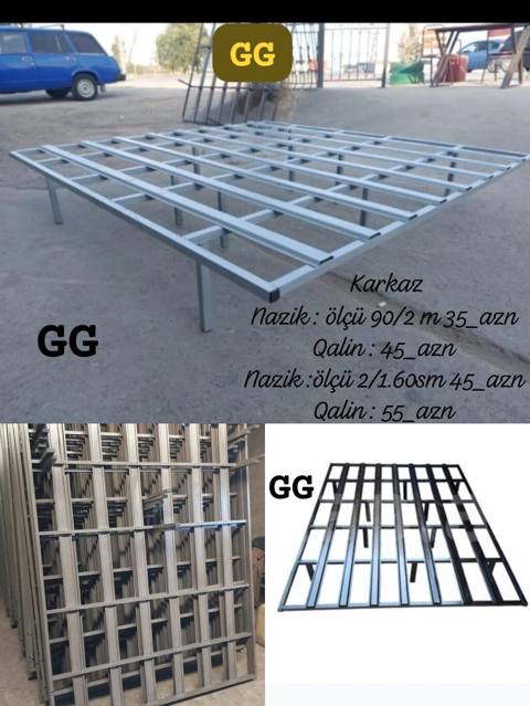 Metal çarpayı karkası - Material: möhkəm metal profillər — 35 ₼ · Баку · Yataqlar Metal çarpayı karkası - Material: möhkəm metal profillər — Баку