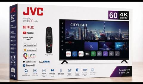 Yeni Televizor JVC QLED 60" 4K (3840x2160), Ödənişli çatdırılma — 950 ₼ · Saray · Televizorlar Yeni Televizor JVC QLED 60" 4K (3840x2160), Ödənişli çatdırılma — Saray