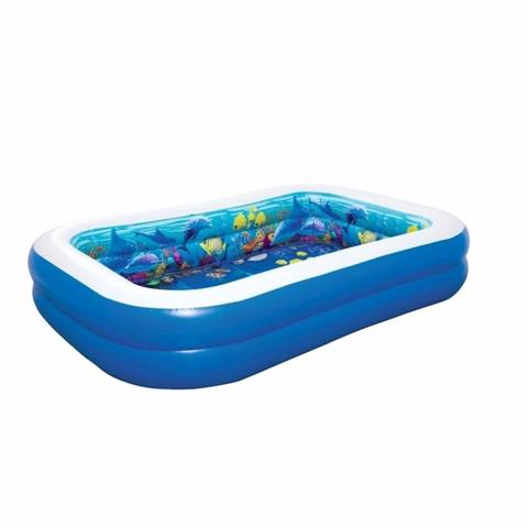 Şişmə hovuz Bestway 54177, 262x175 sm, düzbucaqlı, 3D şəkilli, 3 yaşdan yuxarı uşaqlar üçün — საქონელი