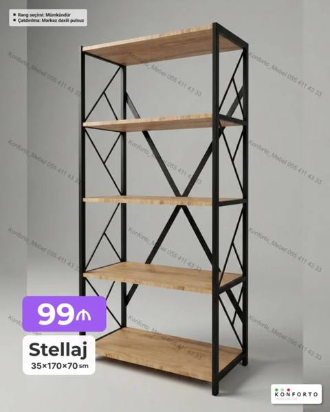 Məhsul: Stellaj rəf sistemi Ölçülər: 35 170 70 sm Material — 99 ₼ · Bakı · Rəflər Məhsul: Stellaj rəf sistemi Ölçülər: 35 170 70 sm Material — Bakı