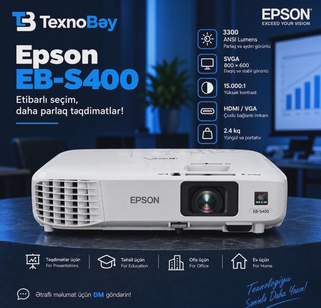 Proyektor Epson EB-S400 — TV və Video, Bakı
