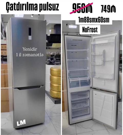 Lanova NoFrost soyuducu – 749₼ - Ölçü: Hündürlük 188 sm, en 60 sm — Bakı