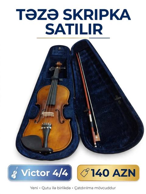 Victor skripka 4/4 seti - Ölçü: tam ölçü 4/4 - Brend/model: Victor — Баку