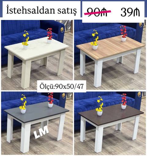 İstehsaldan satış – Çay/Qəhvə masası Ölçü: 90 x 50 x 47 sm — Масазыр