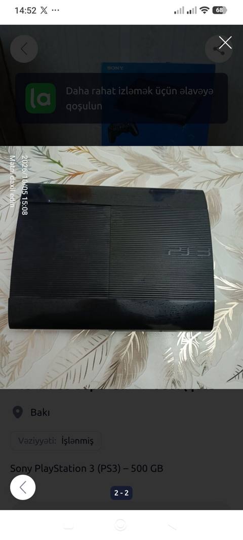 Sony PlayStation 3 (PS3) – 500 GB - Model: PS3 Super Slim, qara rəng — 220 ₼ · Баку · Oyun konsolları Sony PlayStation 3 (PS3) – 500 GB - Model: PS3 Super Slim, qara rəng — Баку
