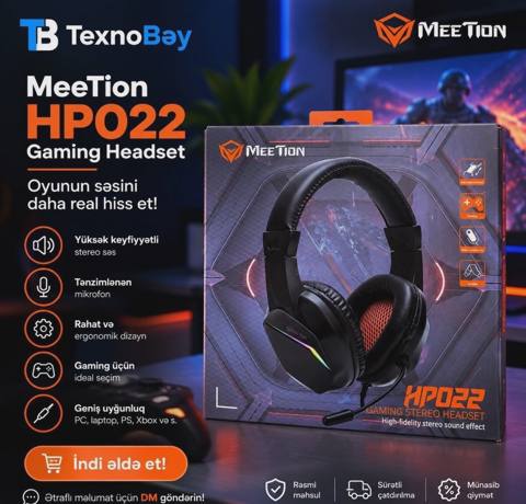 Gaming qulaqlıq Meetion HP022 — 30 ₼ · Баку · Qulaqcıqlar Gaming qulaqlıq Meetion HP022 — Баку