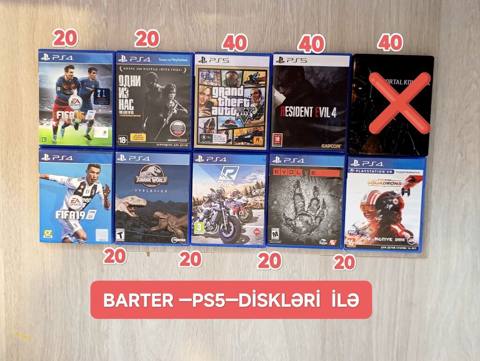 3disk PS4 =50azn/ 4disk =60azn Mağaza deyil / Barter yalnız—PS5 — 15 ₼ · Baku · Konsol oyunları 3disk PS4 =50azn/ 4disk =60azn Mağaza deyil / Barter yalnız—PS5 — Baku