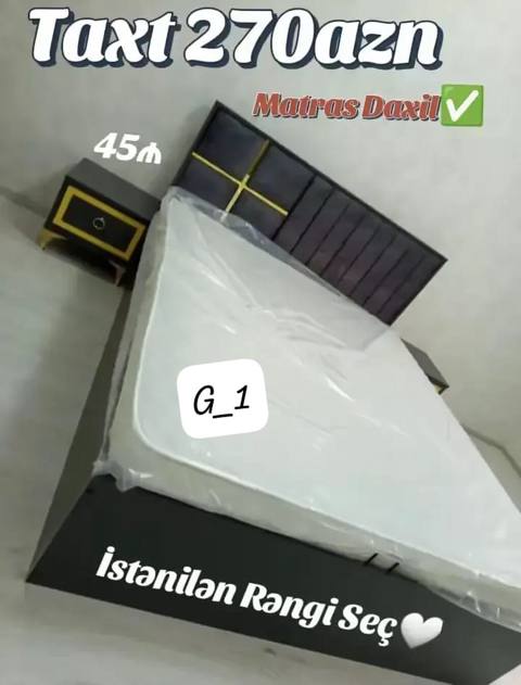 Məhsul: Yataq dəsti (taxt) - Taxtın qiyməti: 270 AZN - Matras — 270 ₼ · Масазыр · Yataq otağı mobilya dəstləri Məhsul: Yataq dəsti (taxt) - Taxtın qiyməti: 270 AZN - Matras — Масазыр
