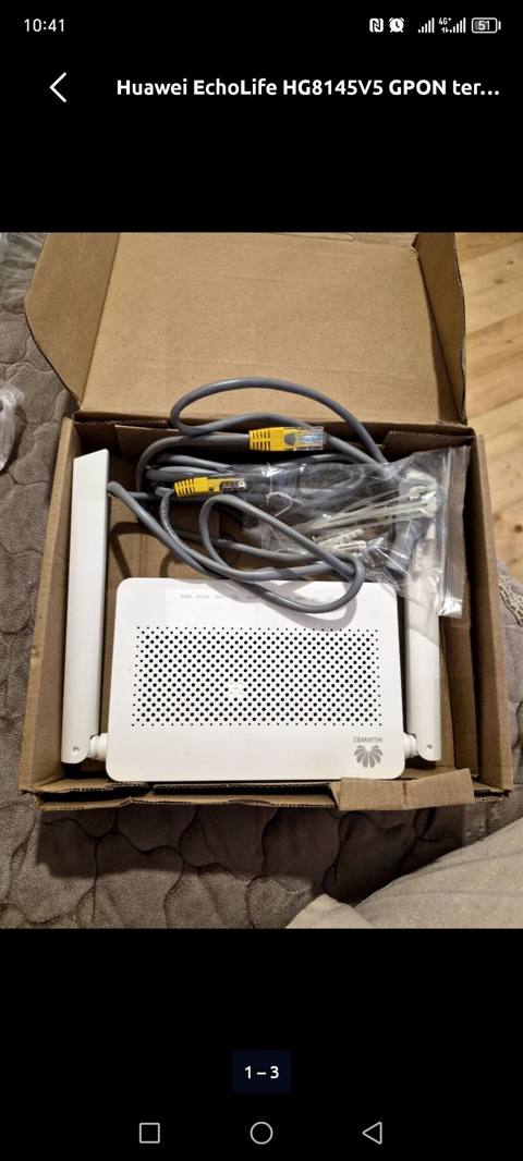 Huawei EchoLife HG8145V5 Gpon terminalı Xüsusiyyətlər: - Gpon optik — Гянджа