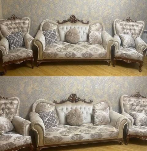 İşlənmiş, Divan, 2 kreslo — 900 ₼ · Baku · Yumşaq mobilya dəstləri İşlənmiş, Divan, 2 kreslo — Baku