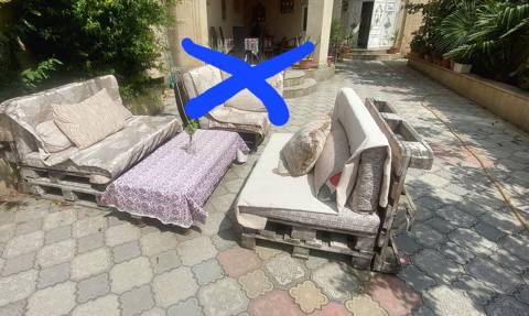Pallet bazalı açıq hava oturacaq dəsti - Tərkib: 2 ədəd ikiyerli — 45 ₼ · Баку · Mobilya dəstləri Pallet bazalı açıq hava oturacaq dəsti - Tərkib: 2 ədəd ikiyerli — Баку