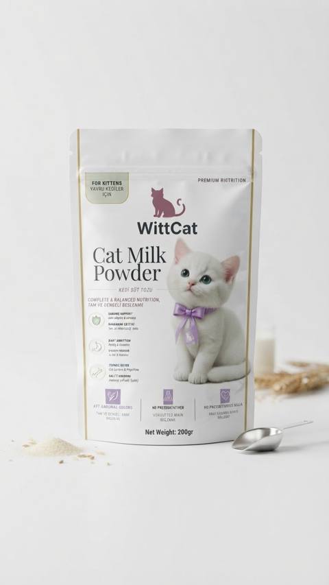 Pişik balaları üçün quru süd WittCat Cat Milk Powder 200 q — Товары