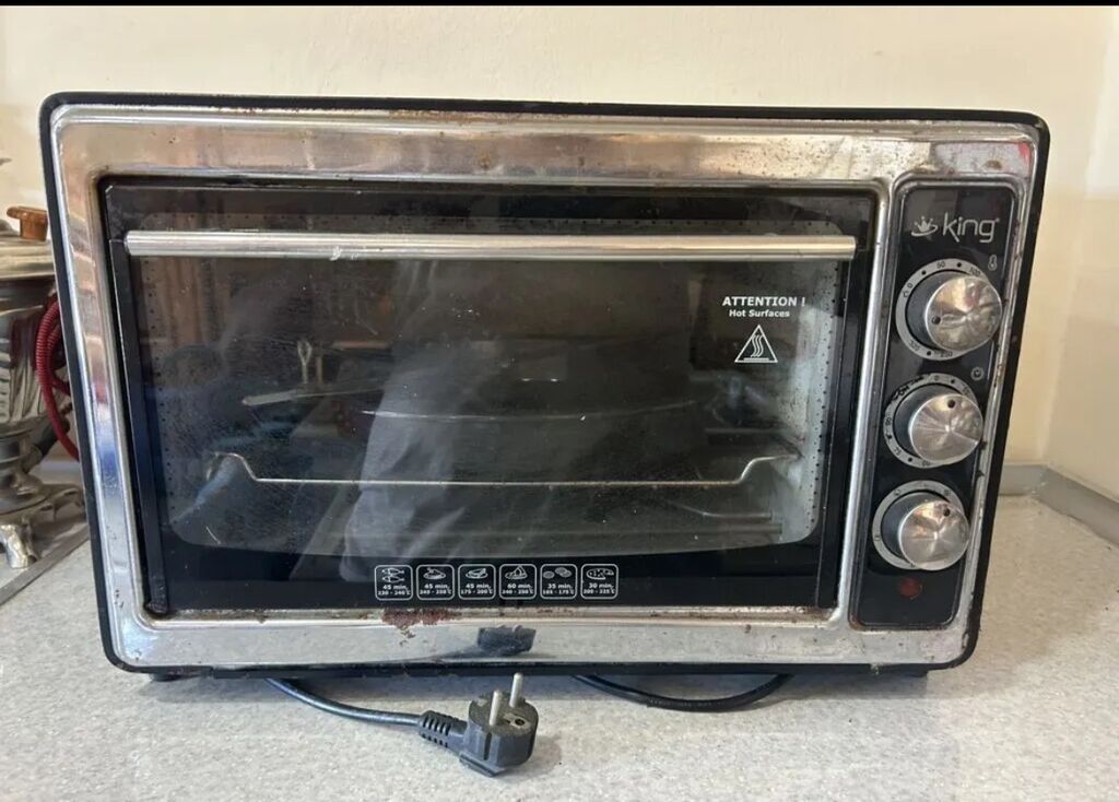 King markalı elektrik mini soba - Tezgahüstü tip, ön şüşə qapı və — Masaüstü plitələr, Bakı (2)
