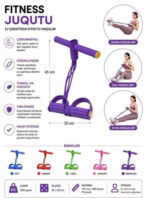Çoxfunksiyalı Fitness Juqutu – evdə, ofisdə və açıq havada effektiv — Baku