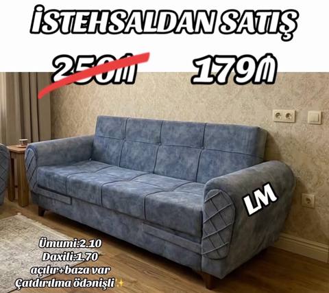 İstehsaldan satış – Divan - Qiymət: 179₼ (üstündən xətt çəkilmiş — Masazır