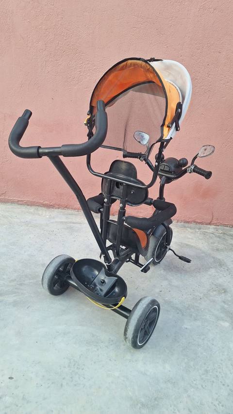 Uşaq üçün 3 təkərli velosiped, valideyn idarəetmə tutacağı ilə. Model — Digah