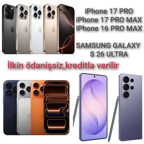IPhone 17 Pro Max, 256 GB, Kredit — 3 299 ₼ · Баку · Apple iPhone IPhone 17 Pro Max, 256 GB, Kredit — Баку