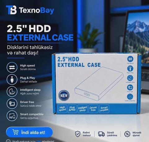 HDD External Case 2.5 düym — Bakı