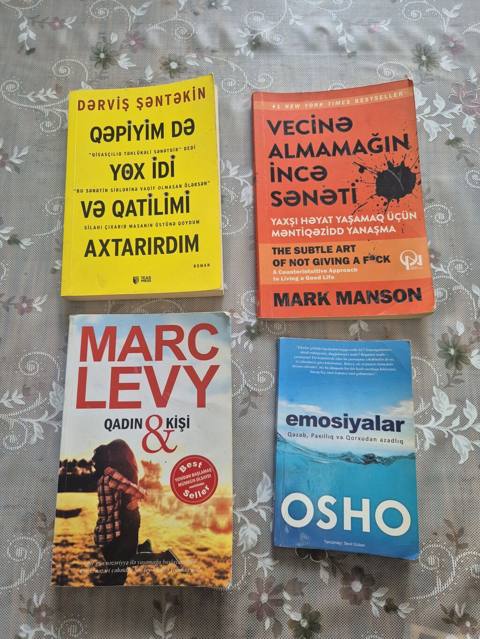 Kitab dəsti – 4 ədəd (azərbayoanca nəşrlər) satiram qiymet, 9,8,7,6 — 7 ₼ · Баку · Kitablar Kitab dəsti – 4 ədəd (azərbayoanca nəşrlər) satiram qiymet, 9,8,7,6 — Баку