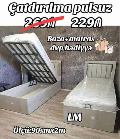 Tək nəfərlik baza və matras dəsti. Şəkildə göründüyü kimi çarpayı — Digah