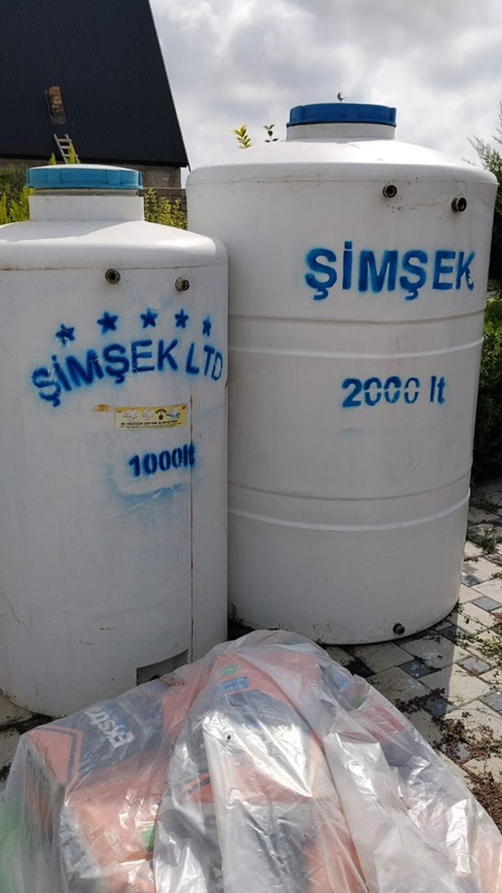 Şimşek markalı plastik su çənləri - Həcm: 1000 lt və 2000 lt modellər — Su çənləri, kanisterləri, bochkalar, Digah
