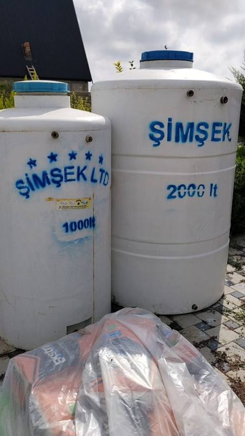 Şimşek markalı plastik su çənləri - Həcm: 1000 lt və 2000 lt modellər — Digah