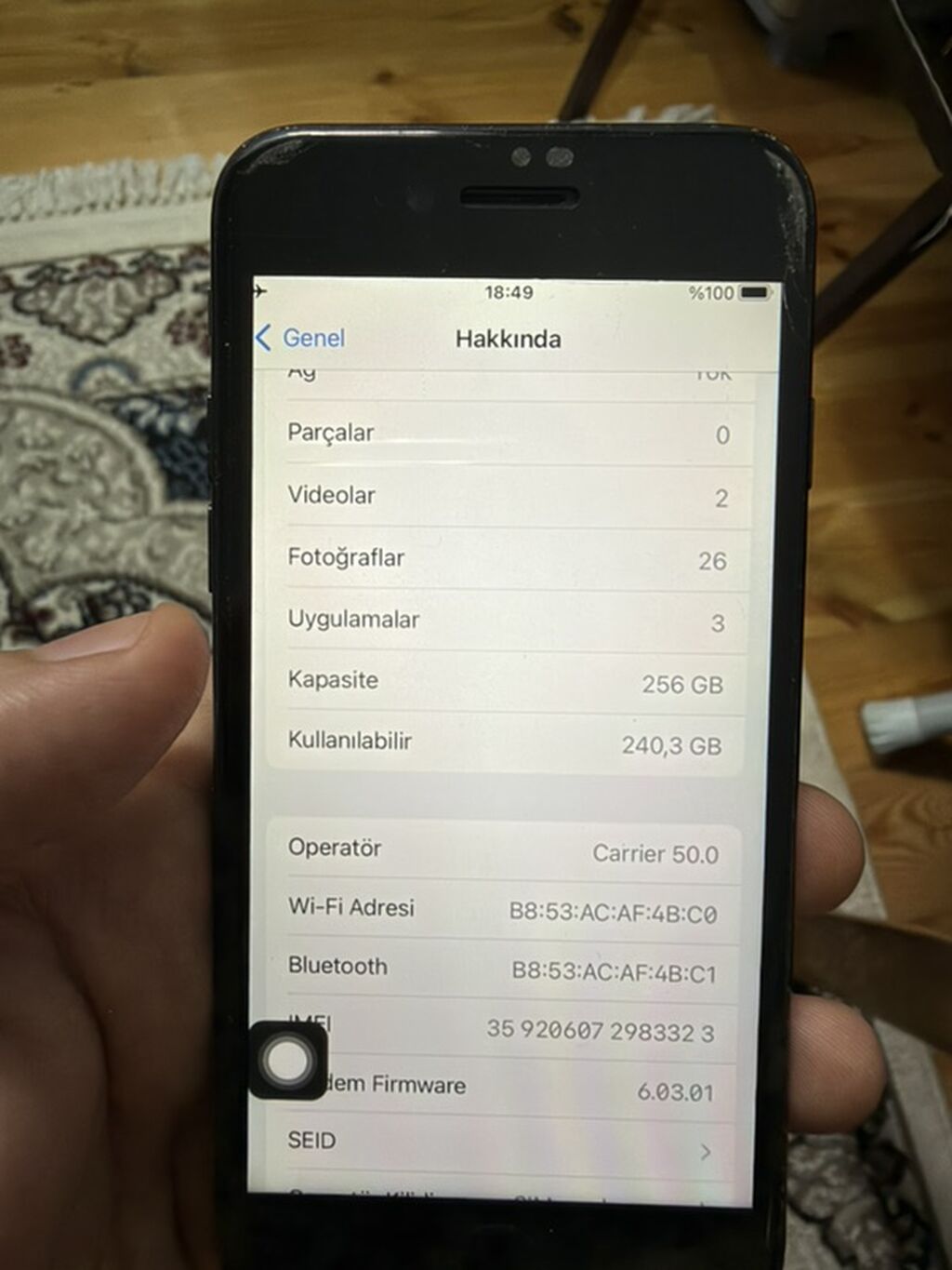 IPhone 7, 256 GB, Qara, Barmaq izi — Apple iPhone, Digah (4)