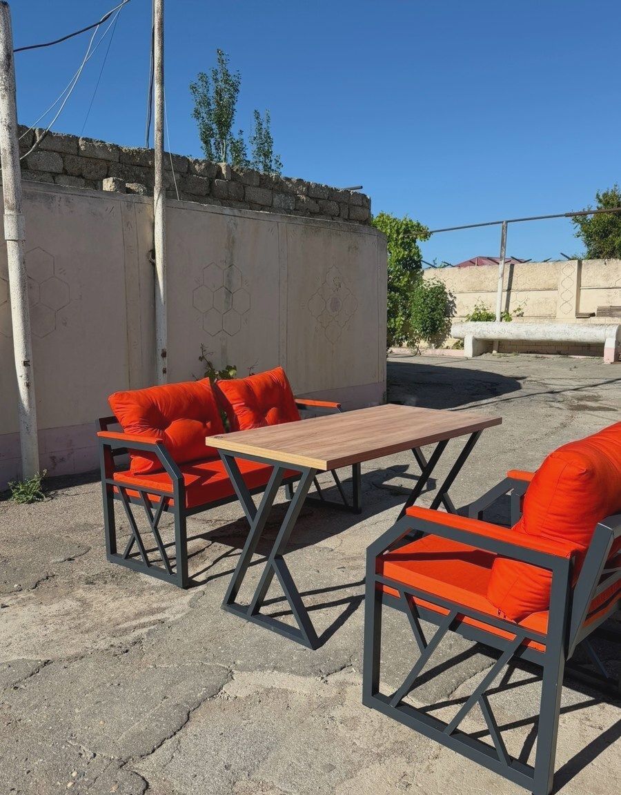 Divan Narıncı rəng — Yumşaq mobilya, Bakı (3)