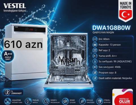 Vestel Qabyuyan maşın — 610 ₼ · Bakı · Qab yuyucu maşınlar Vestel Qabyuyan maşın — Bakı