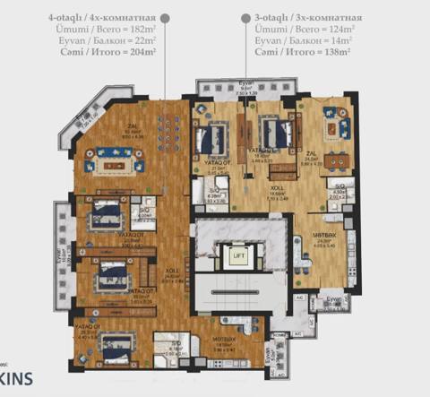 4 otaqlı Mənzil satılır Xətai r., Bakı — Baku