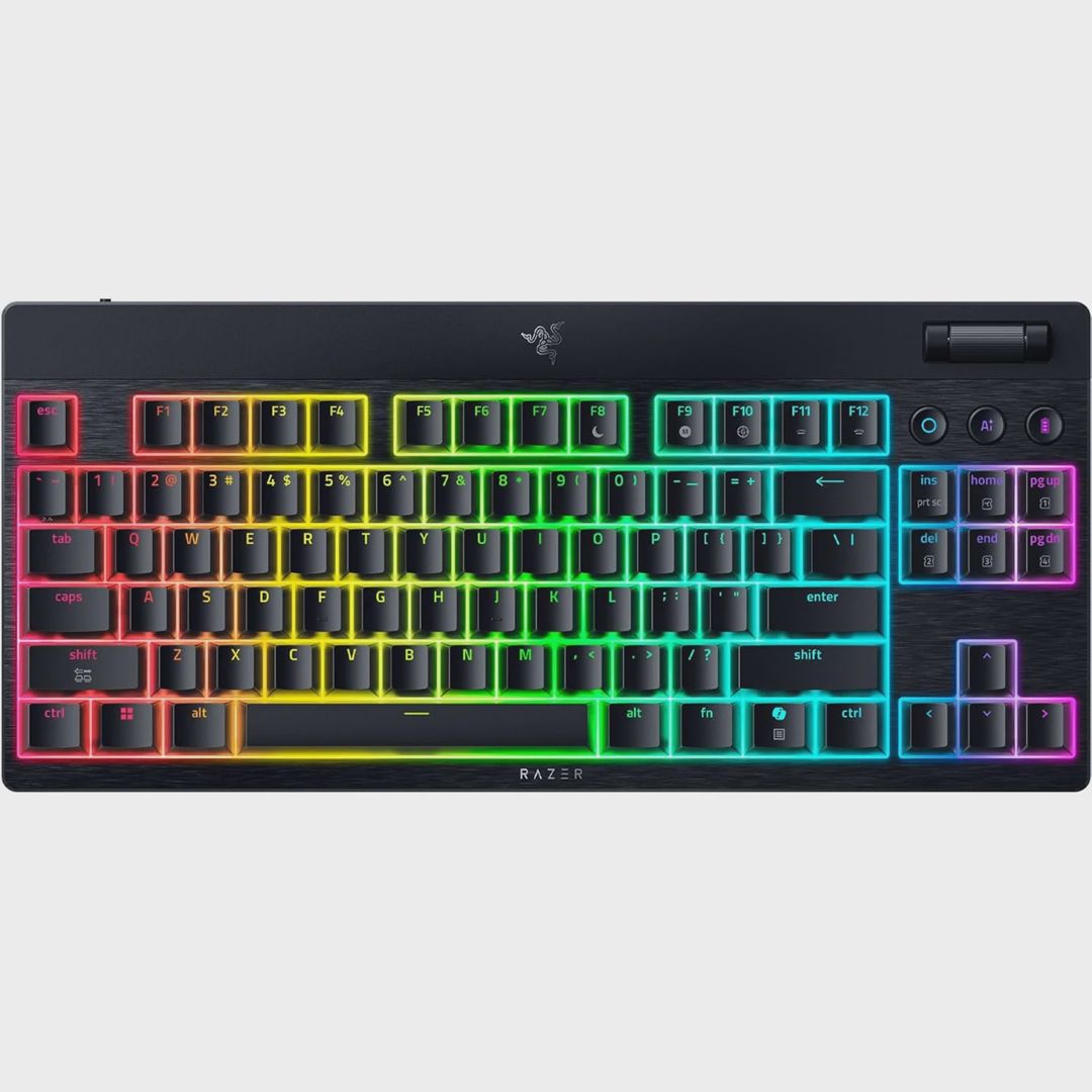 Razer BlackWidow V4 Low-profile TKL HyperSpeed Green Switch Black EN (RZ03-05450500-R3M1) klaviatura — Klaviaturalar və siçanlar, Bakı