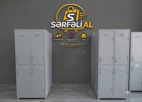 Ofis dolabı Boz rəng — 160 ₼ · Ofis mebeli Ofis dolabı Boz rəng